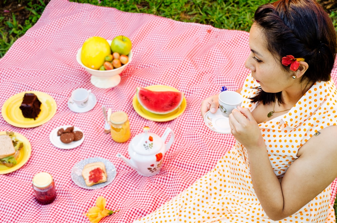woman on a picnic