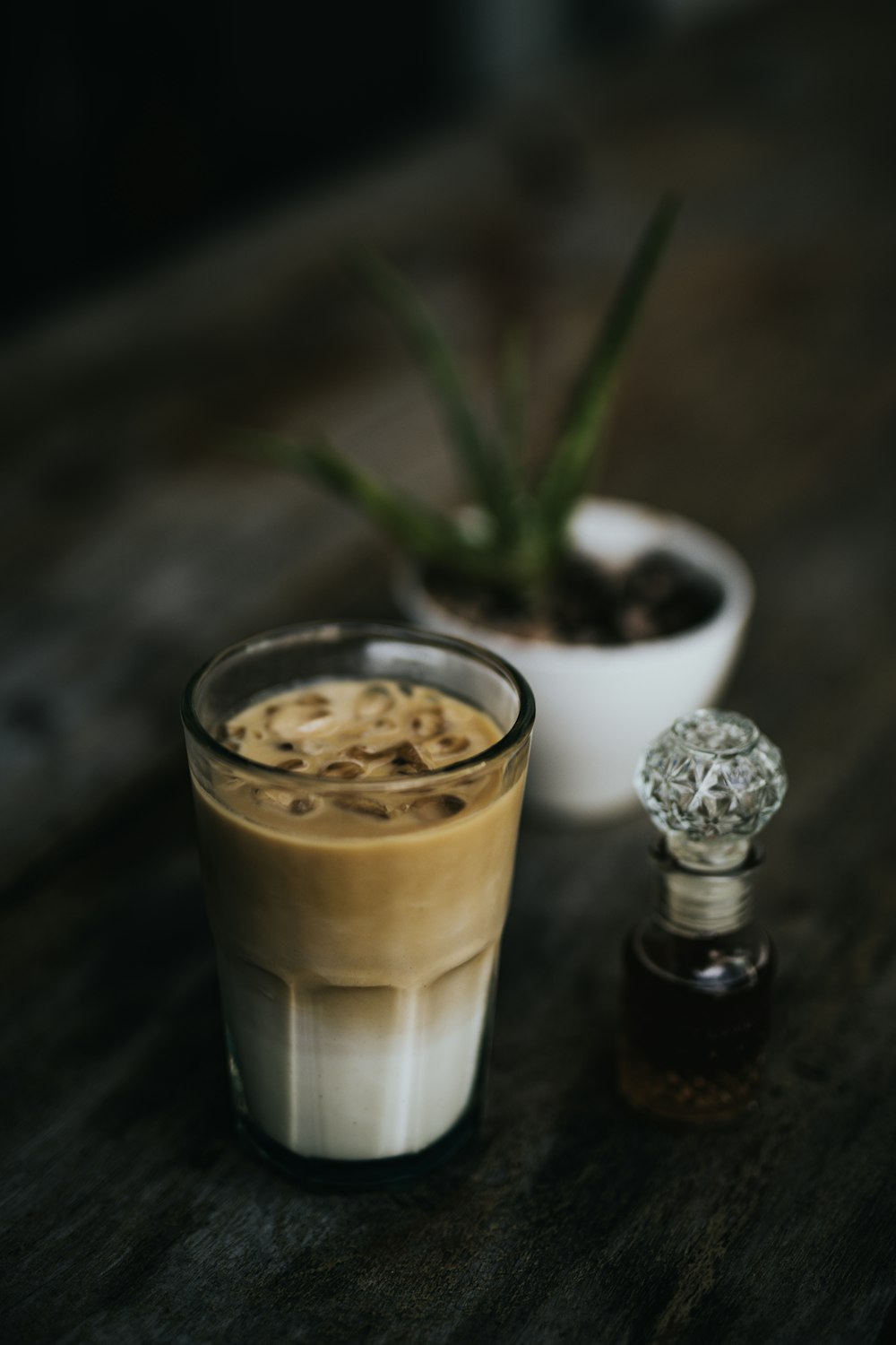 milk tea on a glass