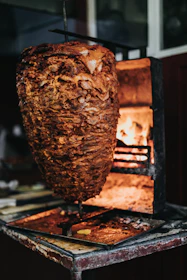 shawarma on a pit