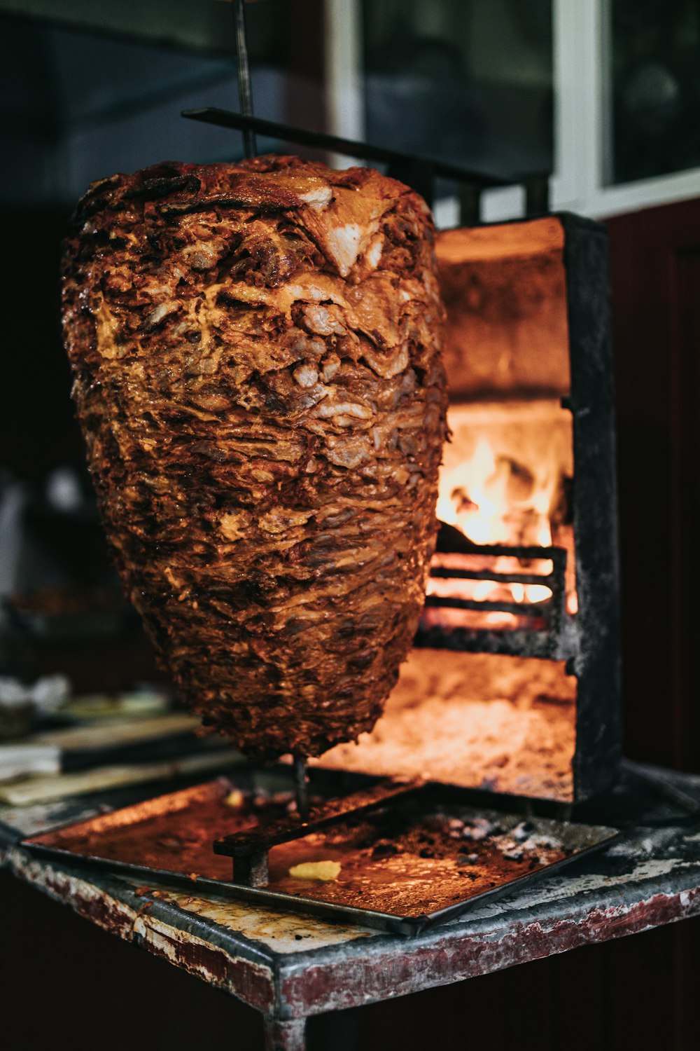 shawarma on a pit