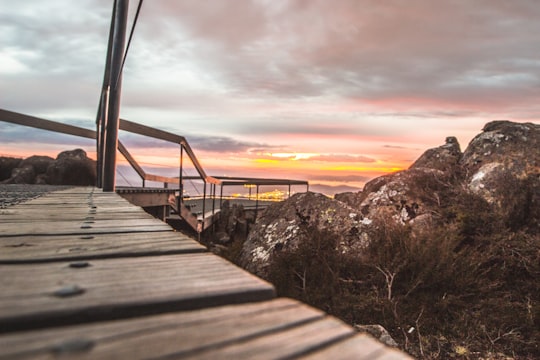 dock pathway on rock formation in Tasmania Australia