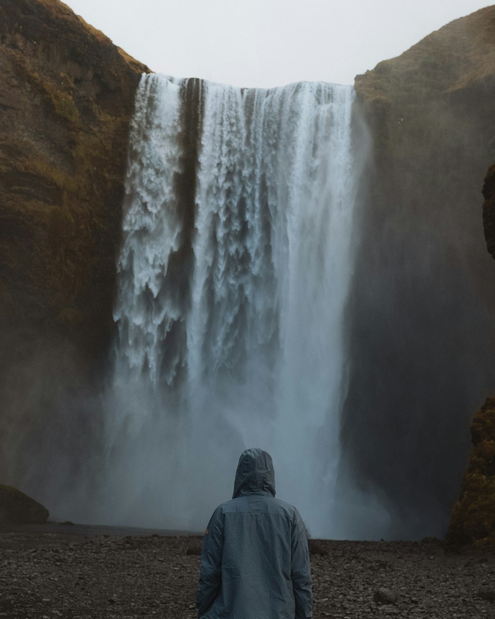 person in gray hoodie