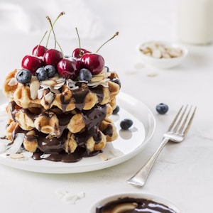 baked cake in plate