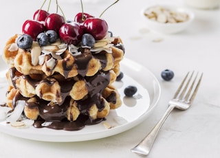 baked cake in plate