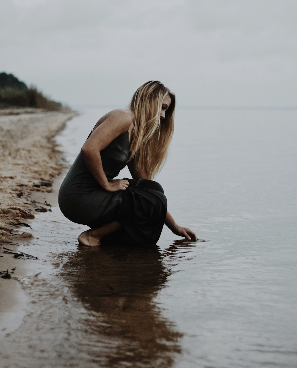 woman on a beach