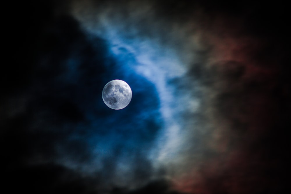 moon and clouds