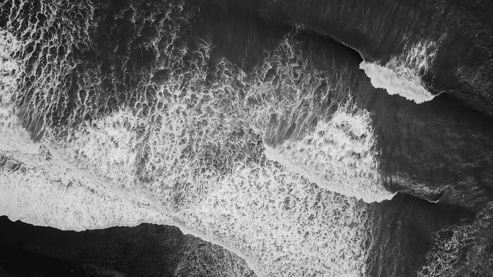 aerial photography of water waves