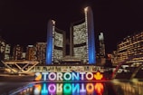 Toronto building with lights