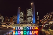 Toronto building with lights