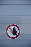 do not touch sticker