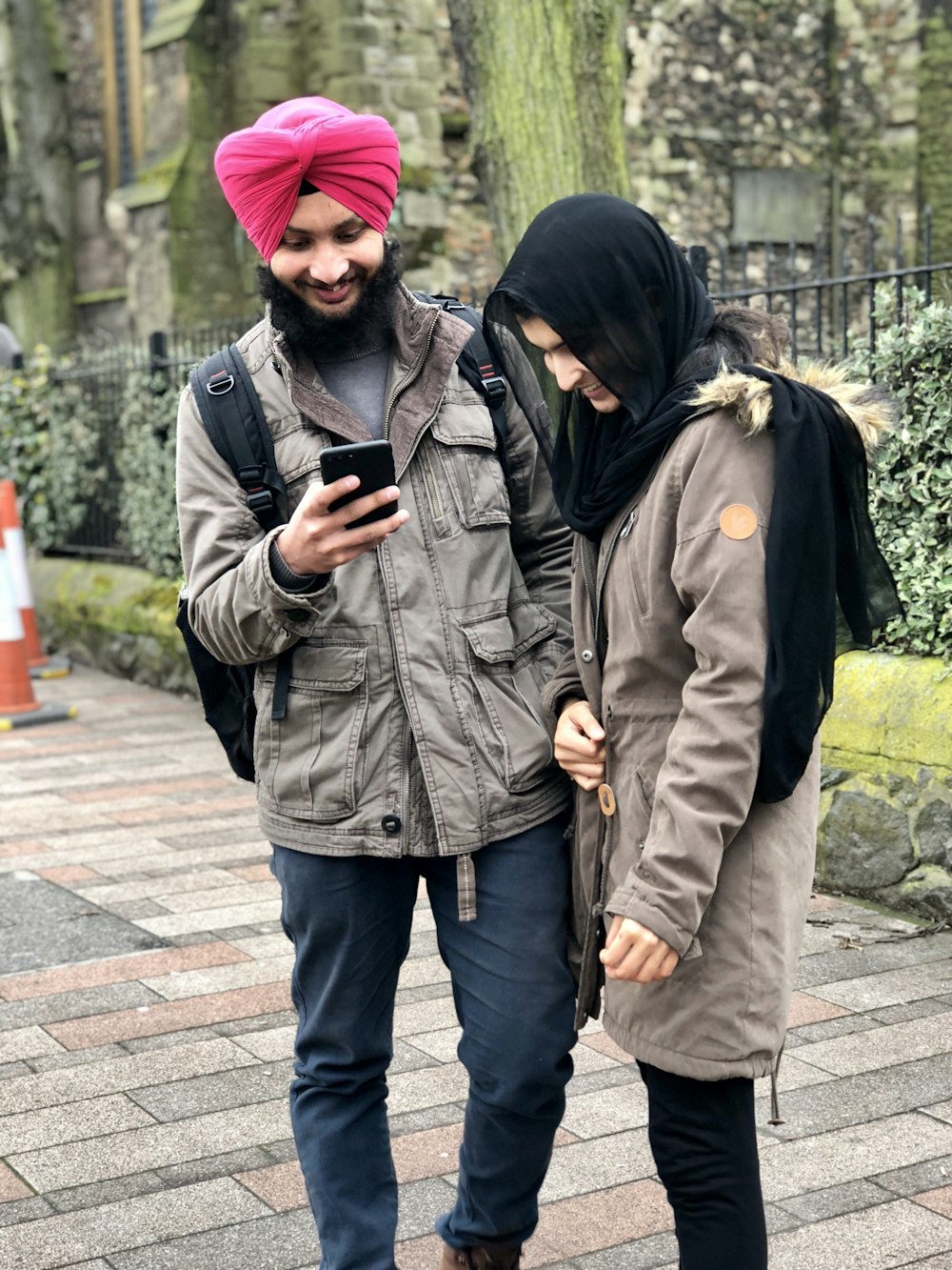 man wearing purple turban