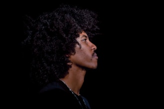 man facing sideways