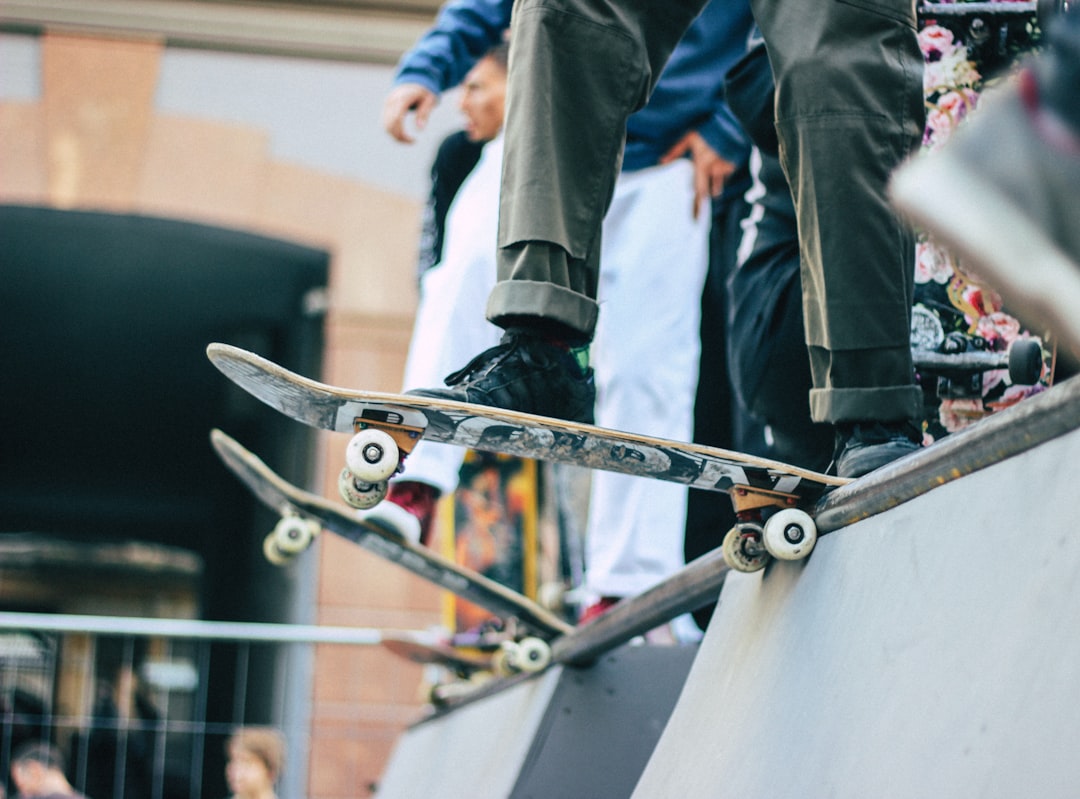 person playing skateboards,