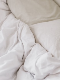 white bedspread