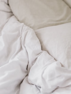 white bedspread