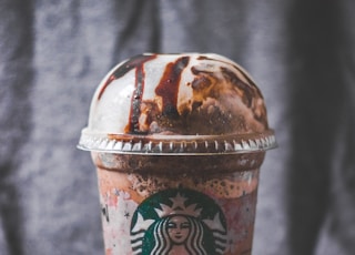 Starbucks cup with ice cream