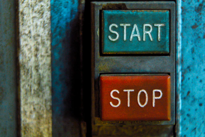 start and stop buttons