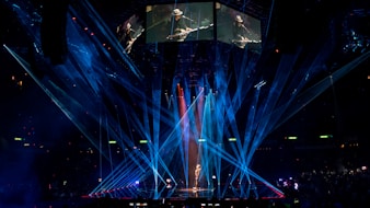 blue stage light