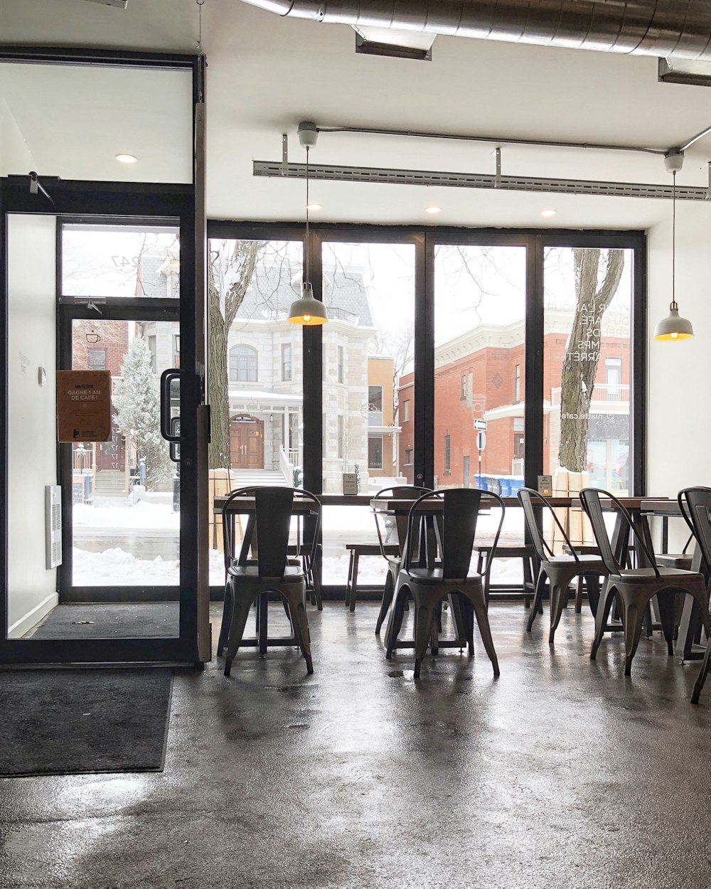 chairs beside tables inside restaurant