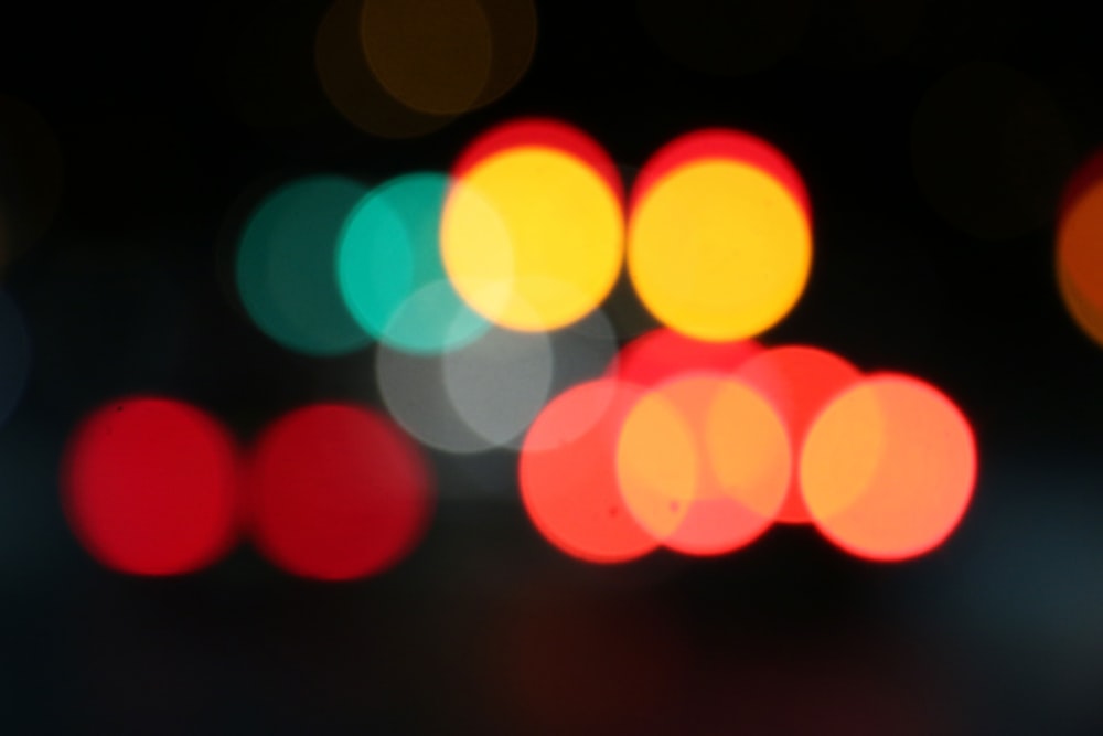 assorted-color bokeh light