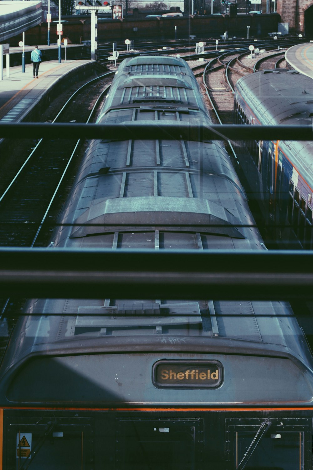 black and gray Sheffield train