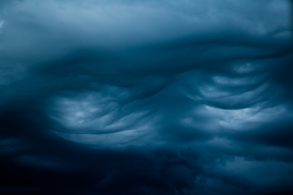 blue cumulus clouds