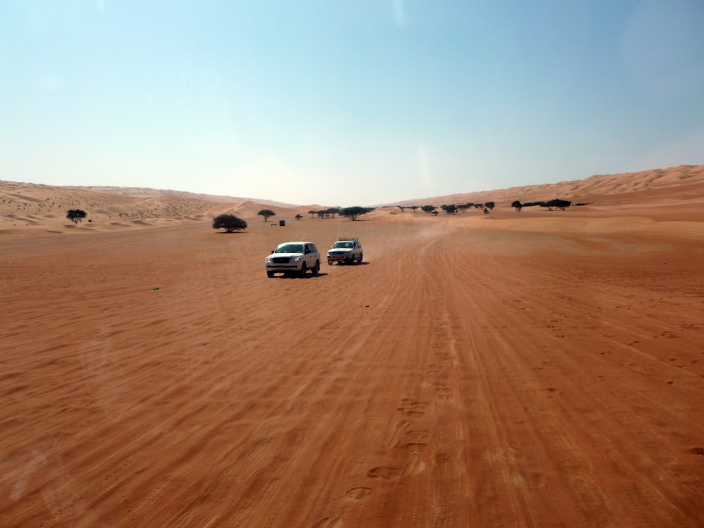 vehicles on desert