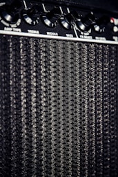 black guitar amplifier