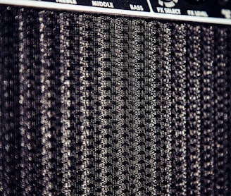 black guitar amplifier