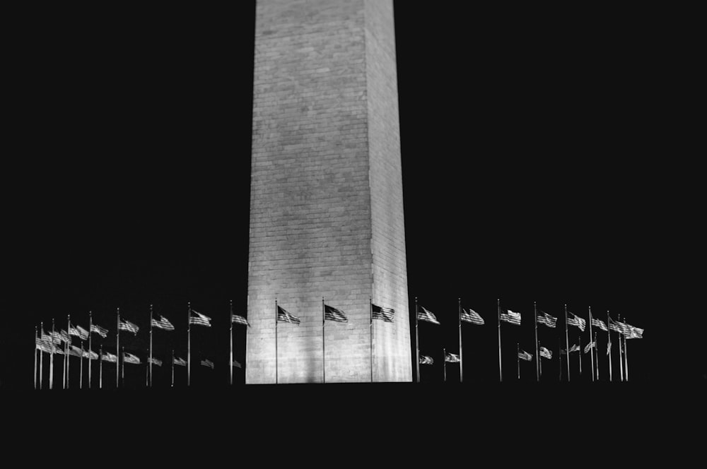 grayscale photography of monument