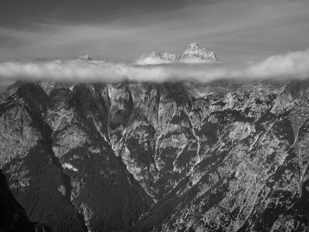 grayscale photography of iceberg