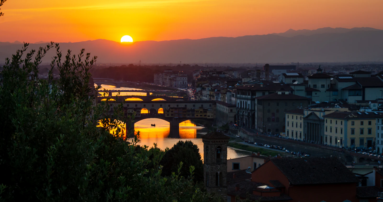 Arno River at golden hour