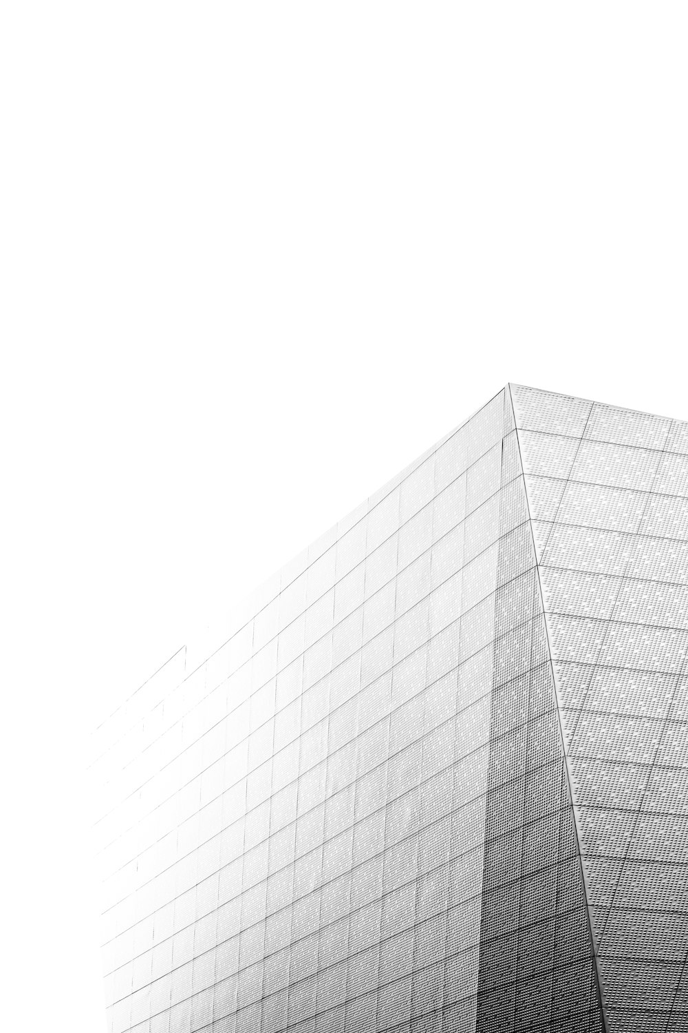 Una foto en blanco y negro de un edificio alto