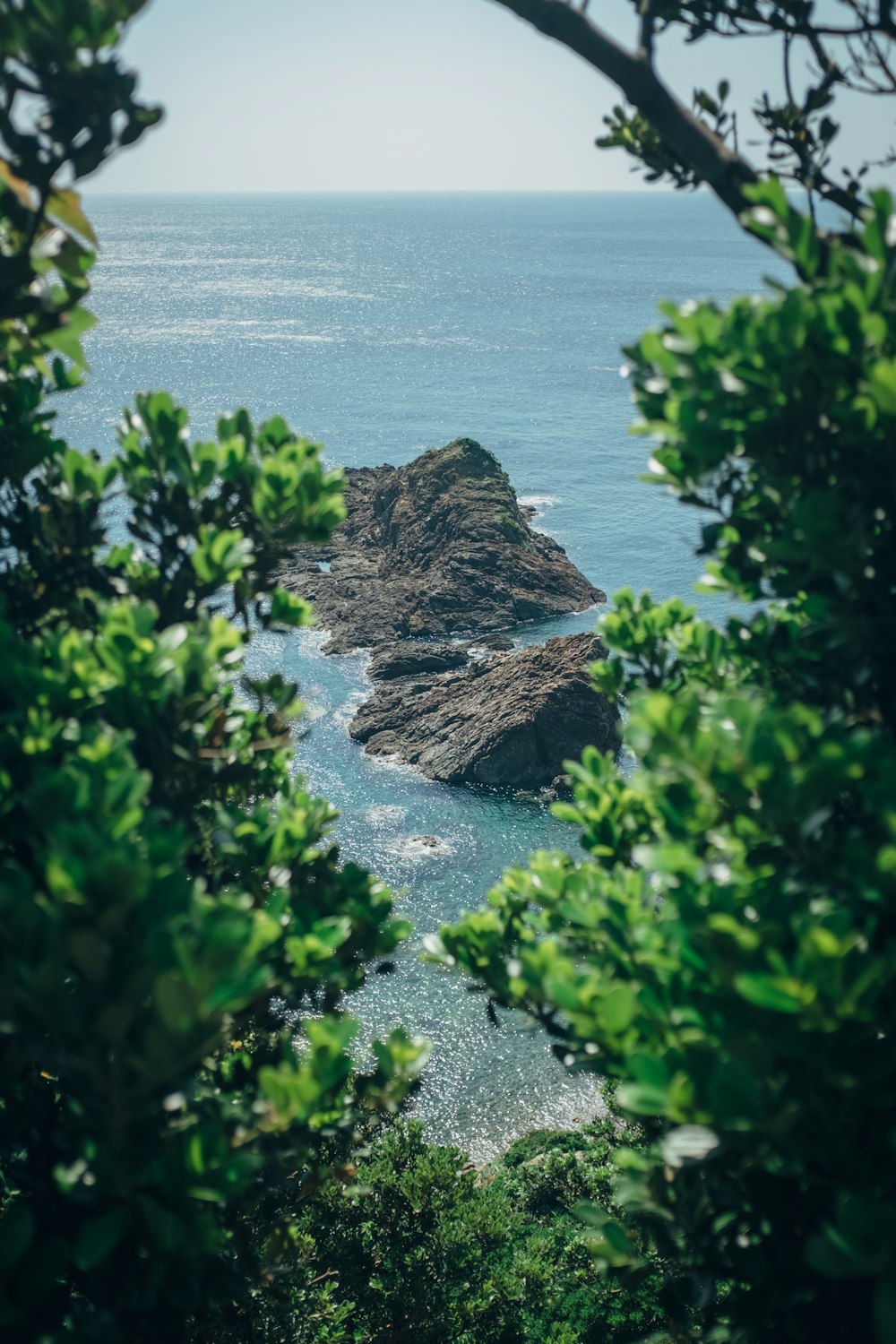 landscape photography of rock formation