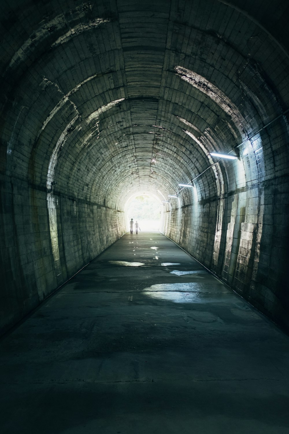 tunnel leading to white light