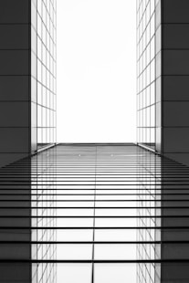 gray and black building mirror