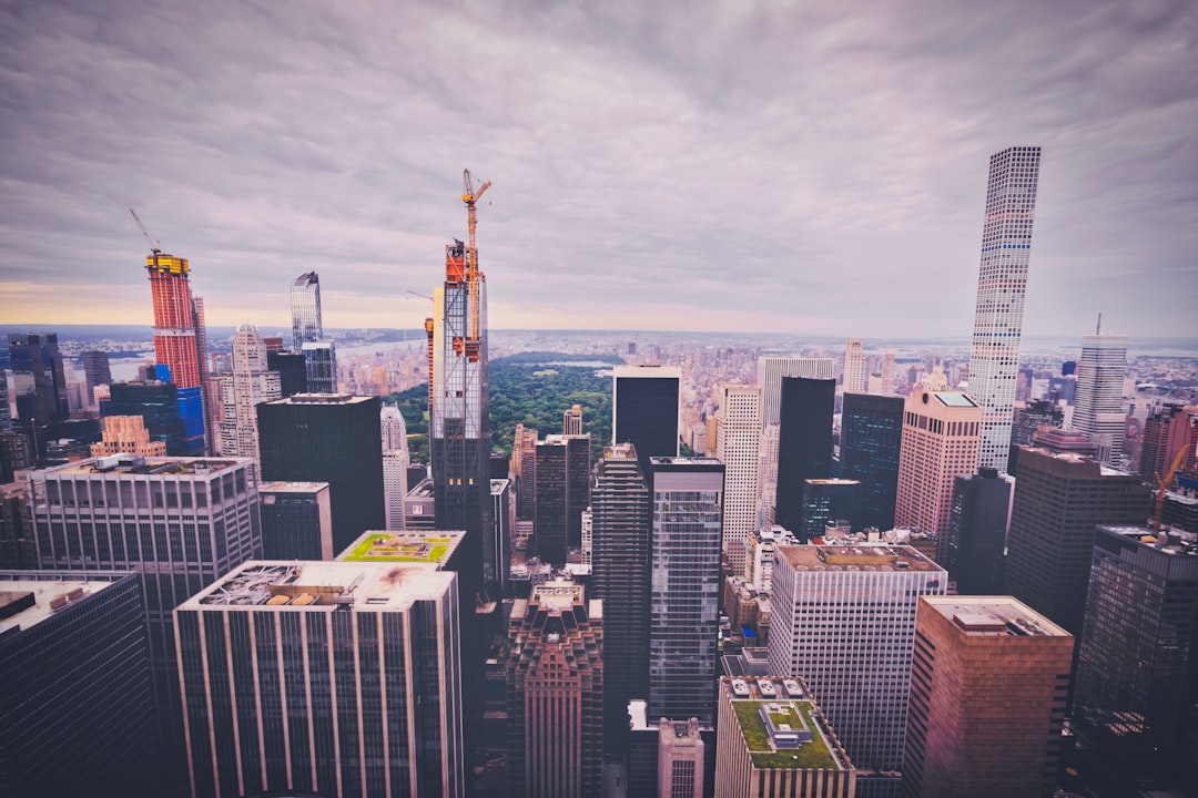 aerial photography of concrete buildings