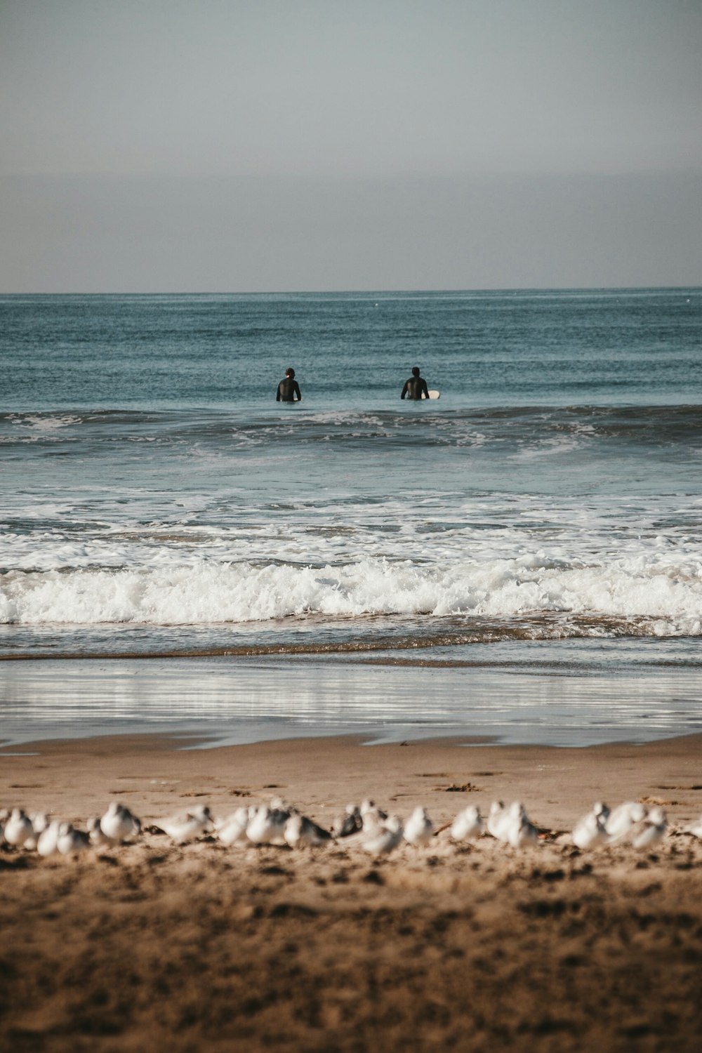 two person on body of water