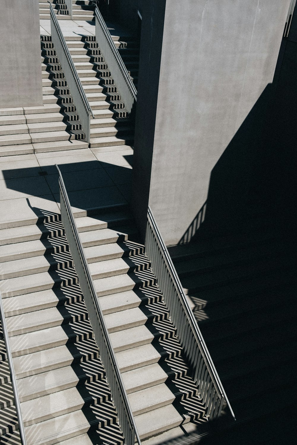 gray concrete stair