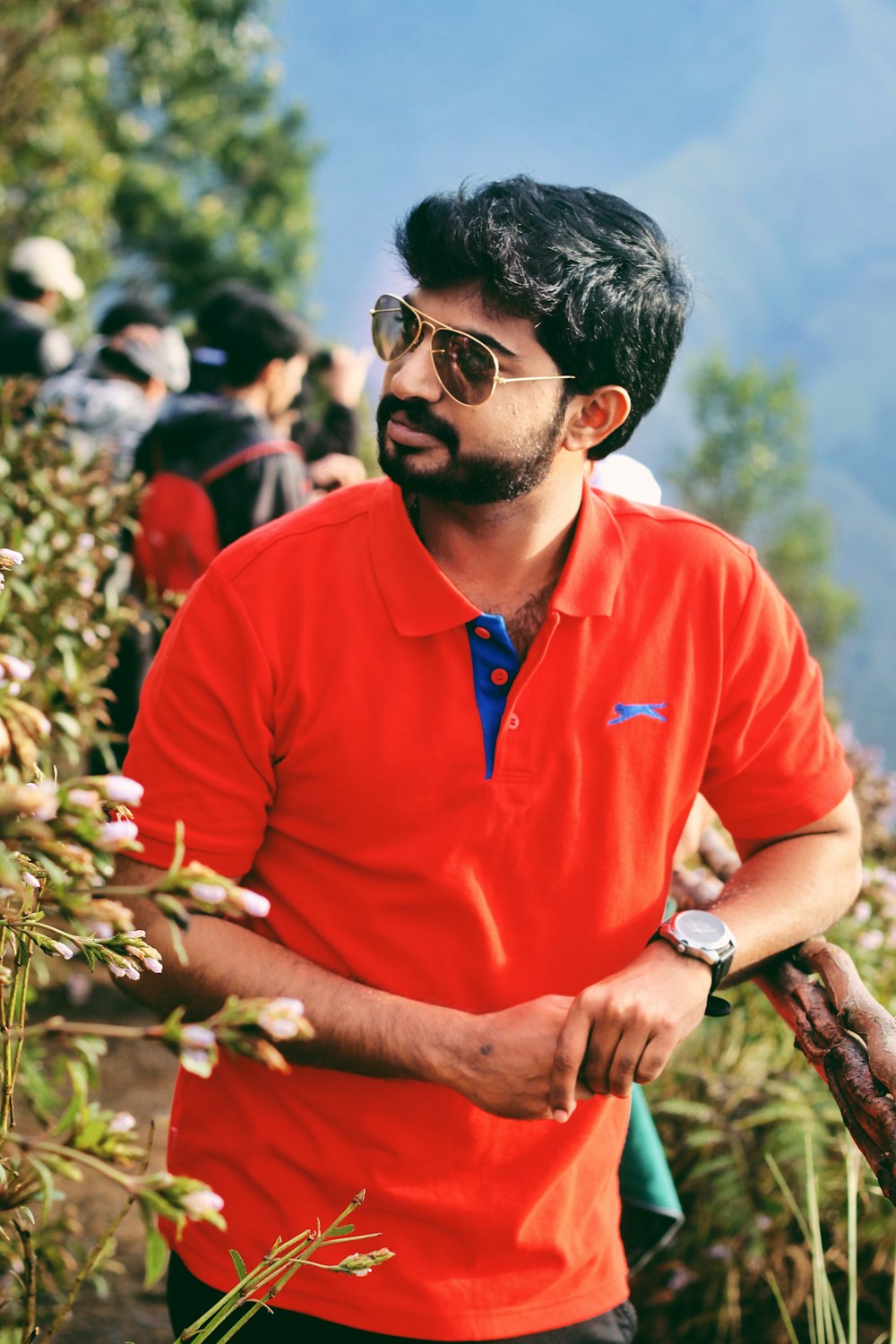 selective focus photography of man wearing sunglasses