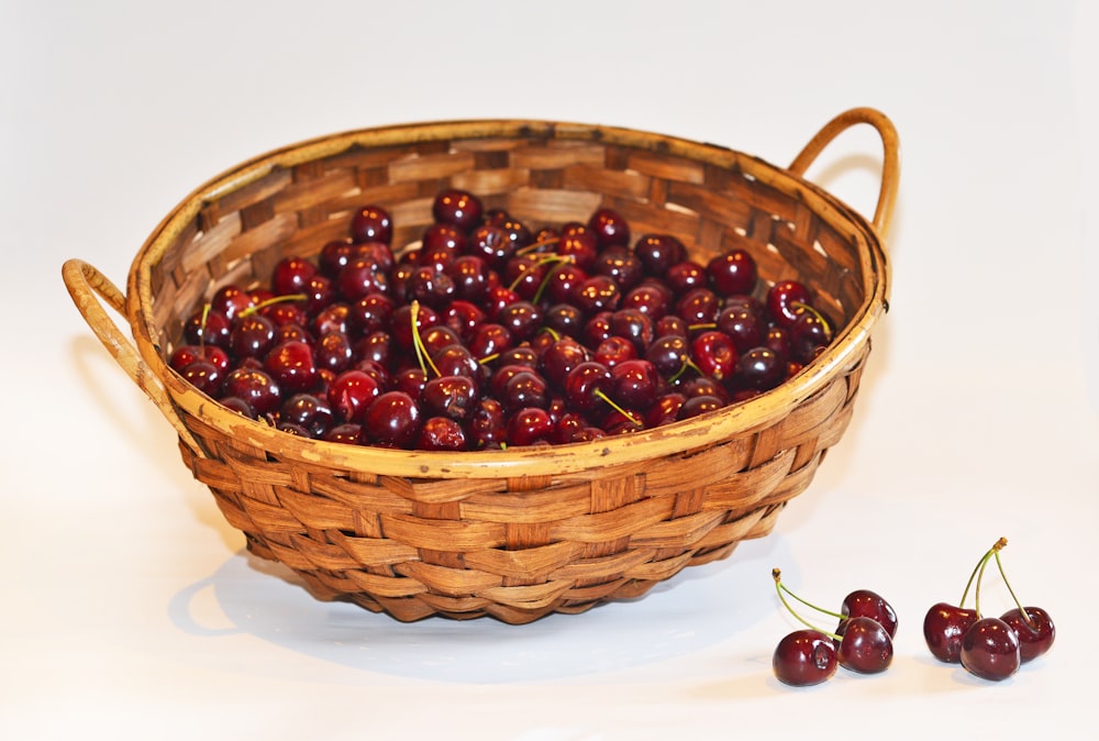 basket of red berries