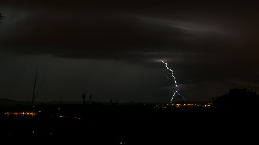 lightning thunder at night