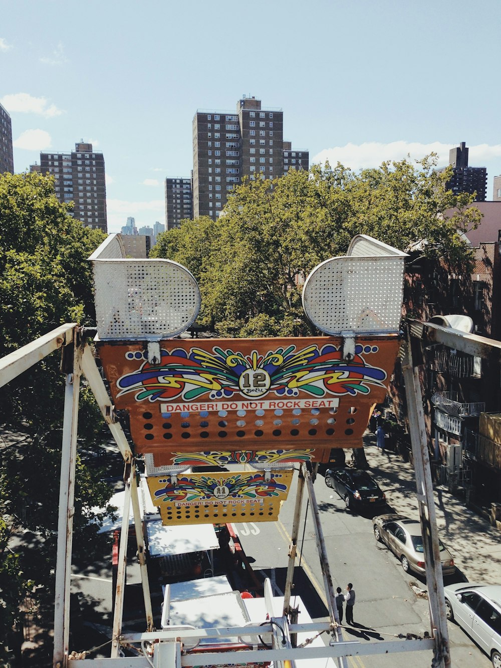 view on top of ferris wheel