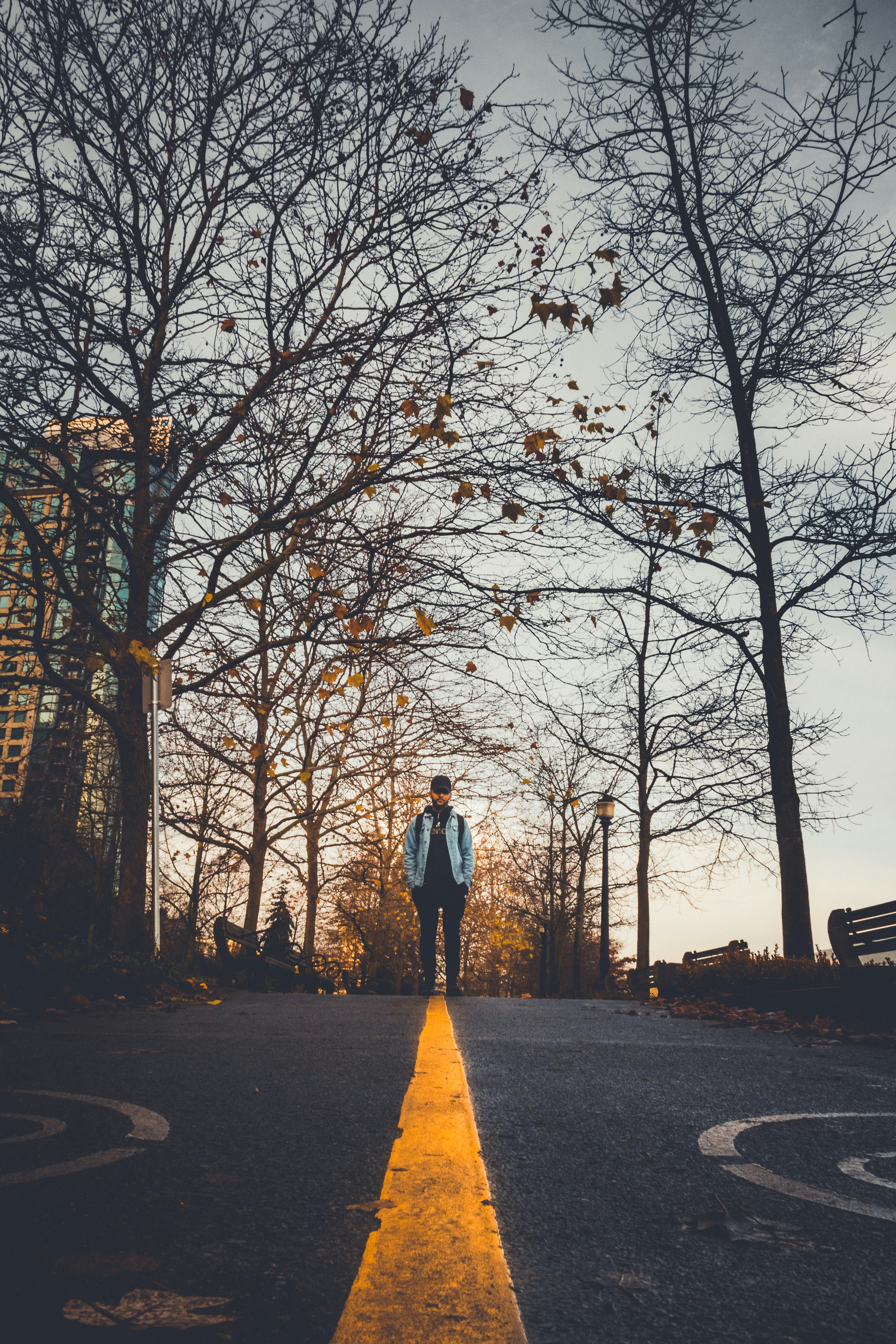 great photo recipe,how to photograph late fall vibes; man standing on the street