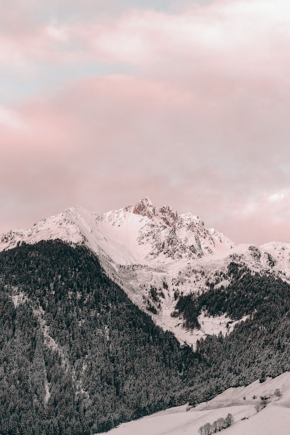 ice-capped mountain at daytime