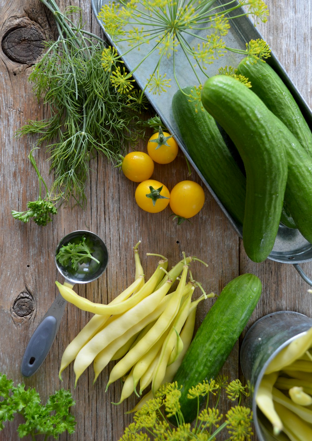 Verduras en la mesa