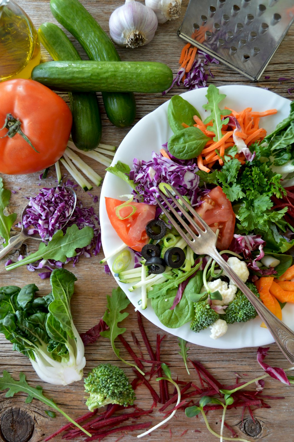 vegetables on plate