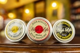three bottle caps