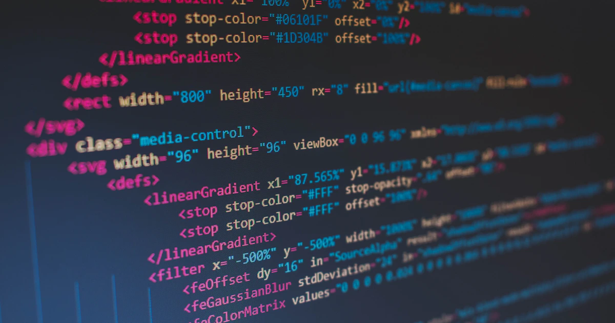 Lines of code on a screen