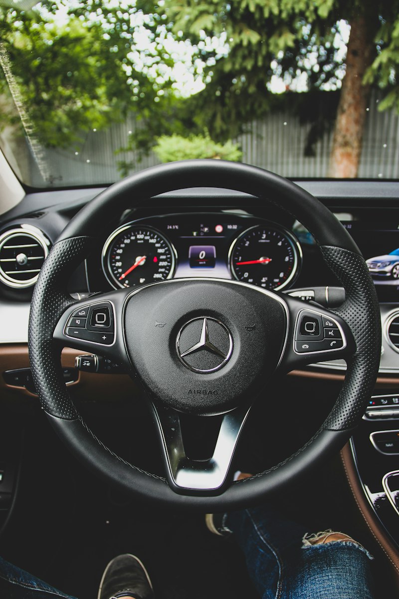 Luxury Mercedes steering wheel